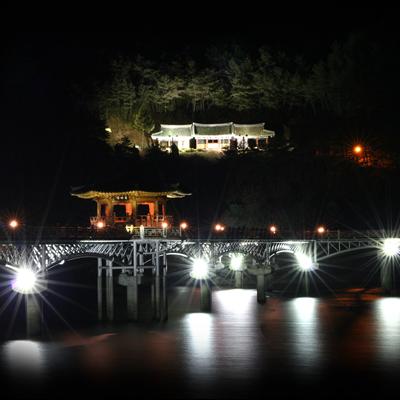 안동댐 월영교 분수 가동 중지 안내 첫번째 사진